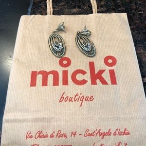 New black and gold crystal earrings Ischia Italy